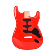 Alder ST Guitar Body High Gloss Finished SSS Pickup Route Red Color for DIY Guitars
