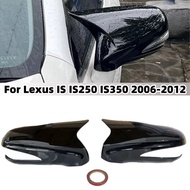 For Lexus IS IS250 IS350 IS F 2006-2012 Gloss Black Rearview Mirror Cover Cap 2X
