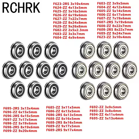 10Pc F604 F605 F608 F623 F624 F625 F626 F686 F688 F689 F695 F696 F698 F699 F685 F684 ZZ/ 2RS For VOR