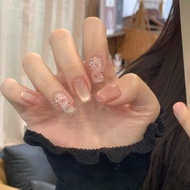 Spring Summer Gilt Cat's Eye Exquisite Flower Manicure Wearing Nails 2026 Spring Gilt Cat's Eye Exqu
