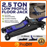 2.5 Ton Low Profile Floor Jack 85mm - 380mm Service For Auto Repair Tools Car Kereta 2.5ton ( Blue /