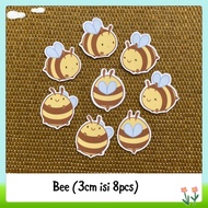 8pcs bee bee glossy sticker
