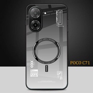 HP Glitter Glass Phone Case For POCO C71 - POCO C71 Phone Case - K51