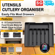 Expandable Utensils Tray | Cutleries Tray | Utensils Organiser | Cultery Organizer | Drawer tray for