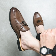 EIFAK Mules Leather Shoes for Men รองเท้าหนังผญ Penny Loafer รองเท้าเปิดส้นชาย หนัง รองเท้าหนังแท้ ร