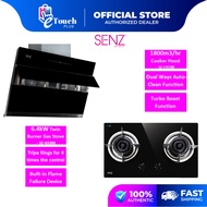 SENZ SZ-CH338i IntelClean Twin Motor Cooker Hood + SENZ SZ-GS388 Tri-Ringz Twin Burner Gas Stove Built in hob