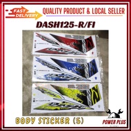 Stiker sticker body stripe cover set (5) honda wave dash125 dash 125 dash125r dash 125 r Dash FI STI