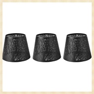 (SJAV) 3X Small Lamp Shade, Metal Lampshade with Pattern of Trees for Table Chandelier Wall Lamp Bla