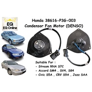 Honda Jazz SAA, CRV S9A, Civic S5A, Accord SM4 SV4 S84 Air Cond Condensor Cooling Fan Motor 38616-P3