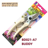 A7 185mm Branch Shears JAPAN Standard White Handle BD021 BUDDY