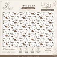Happy Pakka Dino Wrapping Paper 50x65cm 80gr – Birthday Gift Wrapping Paper HP0015 (5 Sheets)