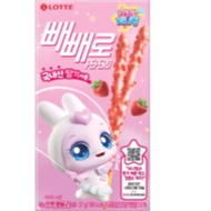 [Lotte] CatchTeenieping Pepero Strawberry, 37g, Limited Edition, 5PCS, Random