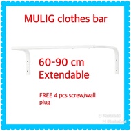 IKEA MULIG adjustable clothes bar (60-90 cm)