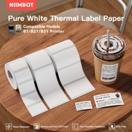 NIIMBOT B21 B1 B3S White thermal label paper clothing tag product price food waterproof sticker