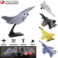 AFALLFOR Fighter Aircraft Toy, Diecast with Light Sound Aviao Plane Model, Cake Topper Collection Pu