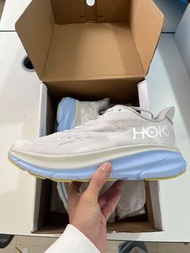 全新HOKA Clifton 9灰藍色36-45碼帶原盒