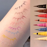 8 color eyeliner waterproof liquid eyeliner white red brown yellow blue eyeliner