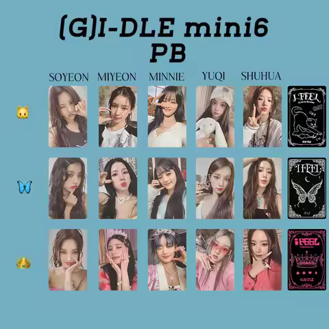 5pcs/set(G)I-DLE Albummini6 I feel PB Lomo SHUHUA Card Makestar Lucky Draw Event Photo Card Girl Gif