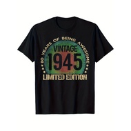 80Th Birthday Gift T-Shirt 1945 Limited Edition | 80 Years Of Awesome Vintage Collectible Tee