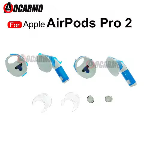 Aocarmo For Apple AirPods Pro 2 Earphone Complete Housing Case Shell Bottom Charging Contact Point F