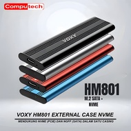 Case Casing SSD M2 M.2 NVME Voxy USB 3.0 HM801 2in1 NVME + NGFF CASE