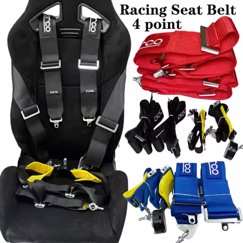 4 Point Seat Belt Racing Seat Belt Holder High Strength Car Safety Seat Belt Harness Car Accessori I