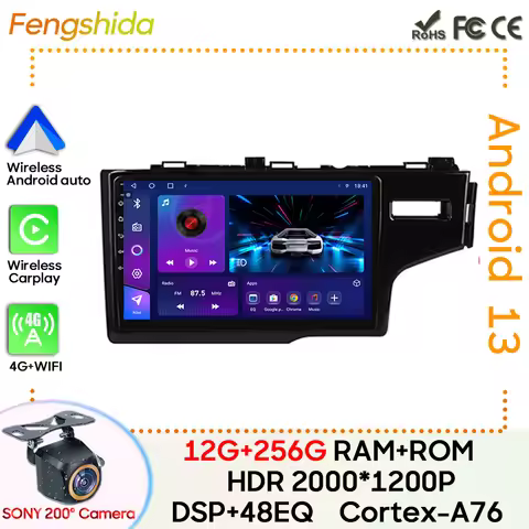 For Honda Fit 3 GK GH Jazz 2013 - 2020 Car Radio Carplay NavigationGPS Stereo Android Auto Bluetooth