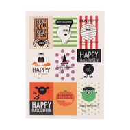 1 Sheet - Happy Halloween Stickers Deco Label Scrapbook Bujo Diary Gift Packaging Package Cute Spook