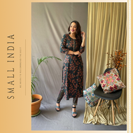 {**ส่งฟรี**} SMALL INDIA 🌺 Fresh Arrival Rayon Kurti Set ชุดเซ็ทเสื้อกางเกง 🌺 Women Kurti Set