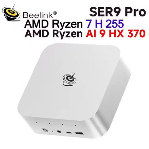 Beelink SER9 Pro AMD Ryzen AI 9 HX 370 Powerful AI PC LPDDR5X 8000MHz Mini Gaming PC NVMe SSD Deskto