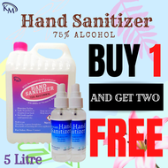 [Ready Stock] [Buy 1 Free 2 small Hand Sanitizer ] KM Instant Hand Sanitizer With Flower Fragrance 5L / KM 花香味消毒液5L