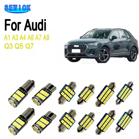 Interior LED Light Kit Car Bulbs For Audi Q3 Q5 8R Q7 4L A1 8X A3 8L 8P 8V A4 B5 B6 B7 B8 A5 8T A6 C