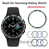 Metal Bezel for Samsung Galaxy Watch 4 5 40mm 44mm Cover Sport Adhesive Case Bumper Ring for Samsung Galaxy Watch 4 Classic 42mm 46mm / Gear S3 Frontier