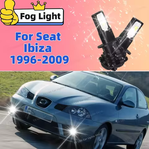 2Pcs Anti-Glare LED Fog Light Bulbs 20000LM Canbus Ready No Error For Seat Ibiza 1996-2009 2003 2004