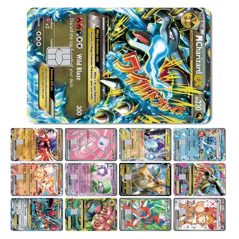 EX Mega Venusaur Charizard Blastoise Rayquaza Mewtwo Dragonite Pokemons PVC Matte Sticker Film Skin 