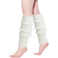 80s White Leg Warmers for Women - Winter Long Leg Warmers, 80s Outfit