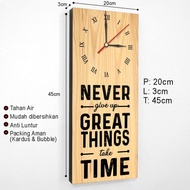 New Wooden Wall Clock Motivational Quotes Coffee Cafe Wall Decoration