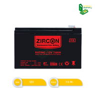 Zircon Battery 12V แบตเตอรี่ ความจุ 5.4Ah 7.2Ah 7.8Ah 9Ah แบตไฟฉุกเฉิน แบตเครื่องสำรองไฟ แบตโซล่าเซลล์