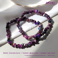 HOJB High Grade Royal Purple Sugilite Rough Stone 6A Bracelet 6mm 聚寶軒优质皇家紫舒俱来石"千禧之石"6A原石手链6mm