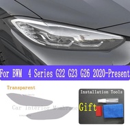 For BMW 4 Series G22 G23 G26 2022 TPU Car Exterior Headlights Anti-Scratch Protective Film Headlamps
