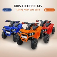 Electric ATV 4 wheeled motorcycle Rechargeable ride on motor with music for kids