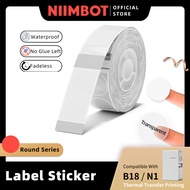 NIIMBOT N1 B18 Round Label, Refill Paper Tape Roll Waterproof Anti-Oil Scratch-Resistant Sticker