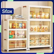 StaxHomedeco 38-80cm Plastic Folding Storage Cabinet Organizer Foldable Gap Storage Cabinet Box