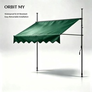 Awning Hand Adjustable Collapsible Awning Retractable awning Waterproof Anti-UV Canopy for Balcony P
