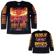 Guns N' Roses Retro Long Sleeve Tee | GUNS N ROSES 2 Tour Edition, Men's Cotton  2.26