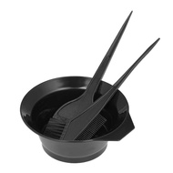 3 Pcs Hair Coloring Kit Dyeing Bowl Brush Double-sided Coloring Comb Hairdressing Dyeing Tool (Stand