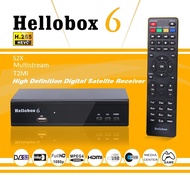 Hellobox6เครื่องรับสัญญาณดาวเทียม1080P รองรับการถอดรหัสกล่องทีวีแบบมัลติสตรีม/ T2MI HD Digital DVB S2จูนเนอร์ H.265ตัวรับ HEVC