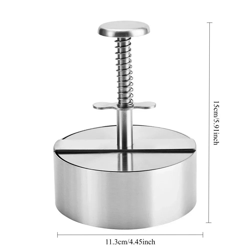 1PC Manual Meat Press Food Stainless Steel Burger Press Round Hamburger Patty DIY Meat Dumpling Wrap