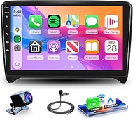 4Core 4G+128G Android 15 Car Radio Wireless Carplay for Audi TT 2008-2014, Rimoody Car Stereo Andori