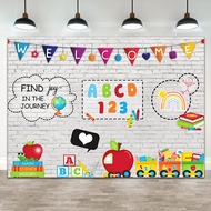 Ticuenicoa 7×5ft Teaching Online Teacher Welcome Photo Backdrop White Brick Wall Study at Home Black